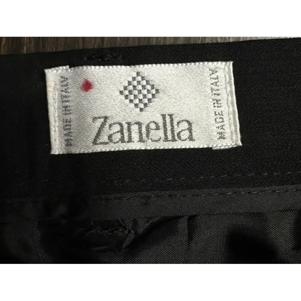 NWT Zanella Italy Jenna Womens Black‎ Wool Dress Pants Slacks Trousers Size 14